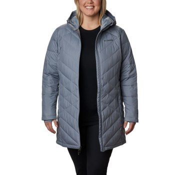 Columbia Heavenly Long Hooded Plus Size, Chamarras Grises Para Mujer | 921607-DNL